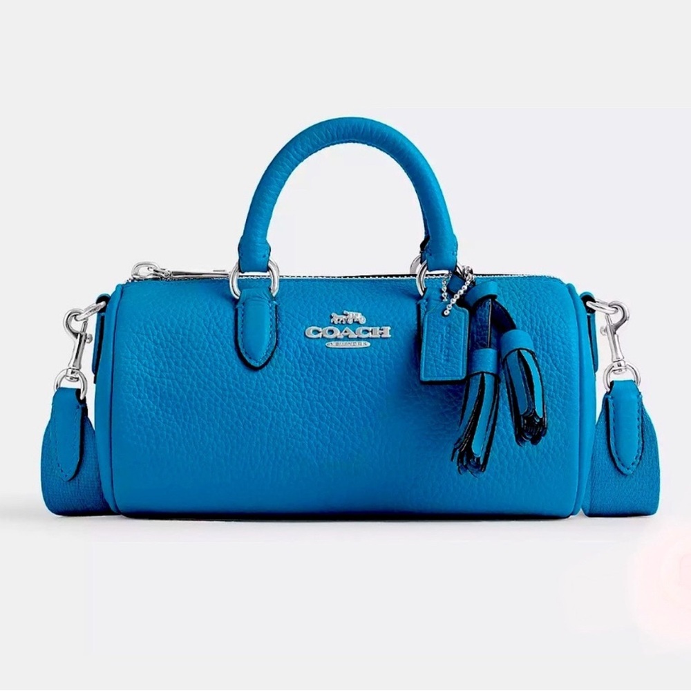 COACH Lacey Crossbody In Refine Pebble Leather Electric Blue